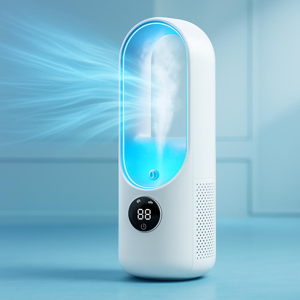 Glaciair™ – Mini climatiseur Portable sans 3-en-1 (Refroidit, Humidifie, Purifie)
